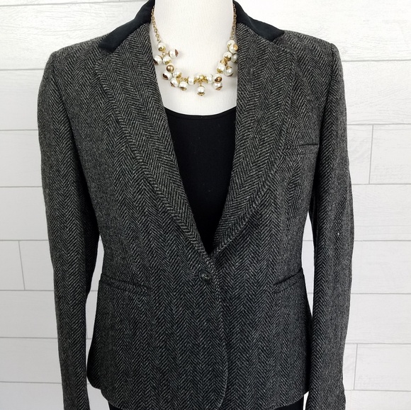 Evan Picone Jackets & Blazers - Evan Picone size 12 Blazer Jacket Wool Gray Black